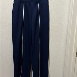 Spanx Airpique Straight Track Pants Navy Blue